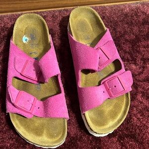Pink leather Birkenstock sandals women’s size 36